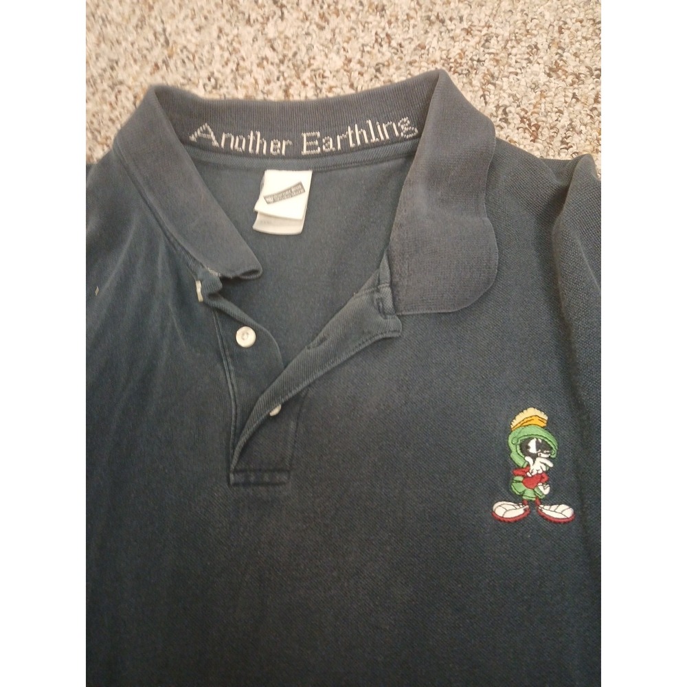 Marvin the Martian Polo Shirt Mens 2XL Intellectually Superior Looney Tunes Cart - Picture 3 of 6